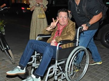 Michael J. Fox en silla de ruedas en Londres
