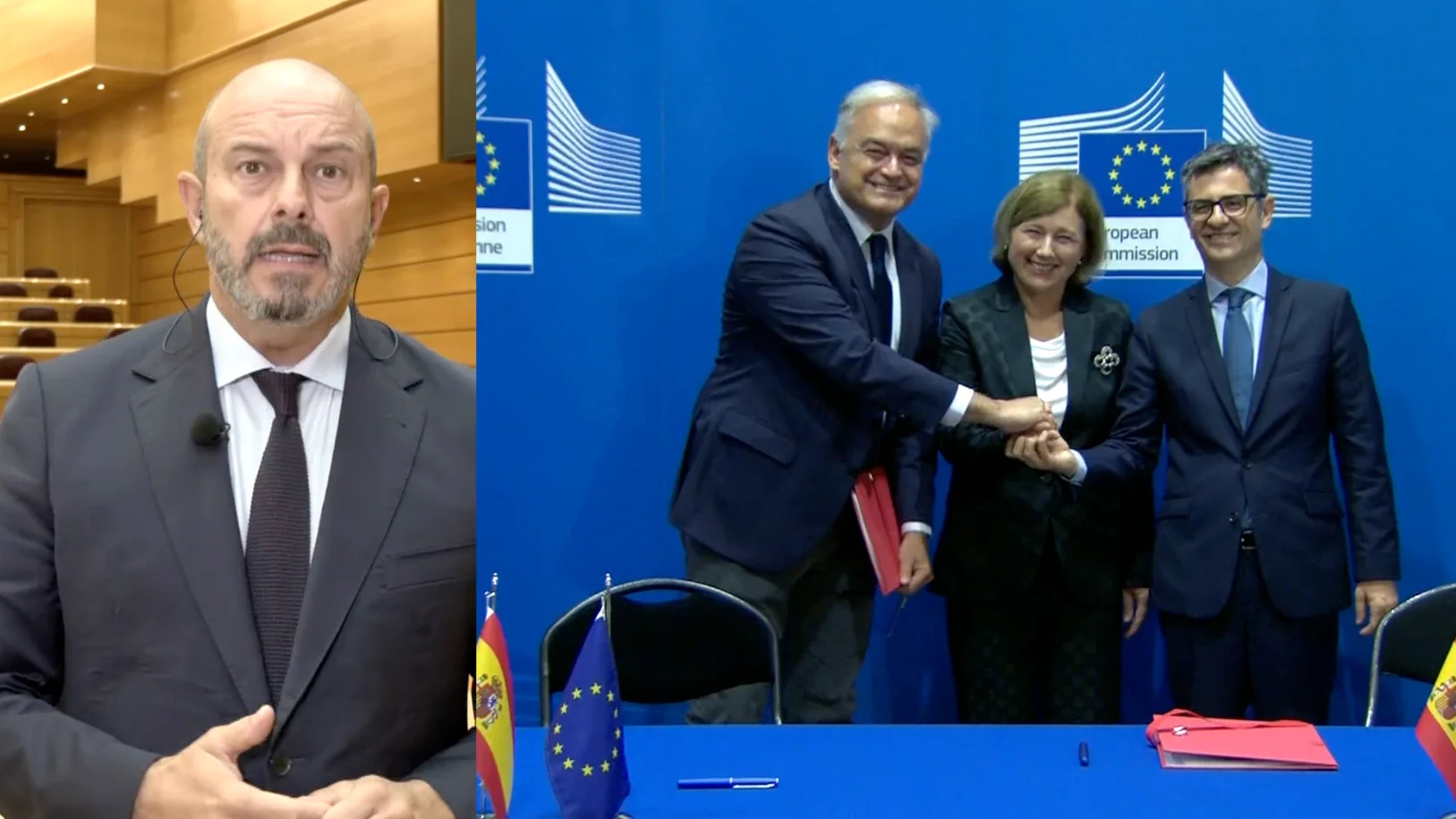 Habla el presidente del Senado. Habla el presidente del Senado.