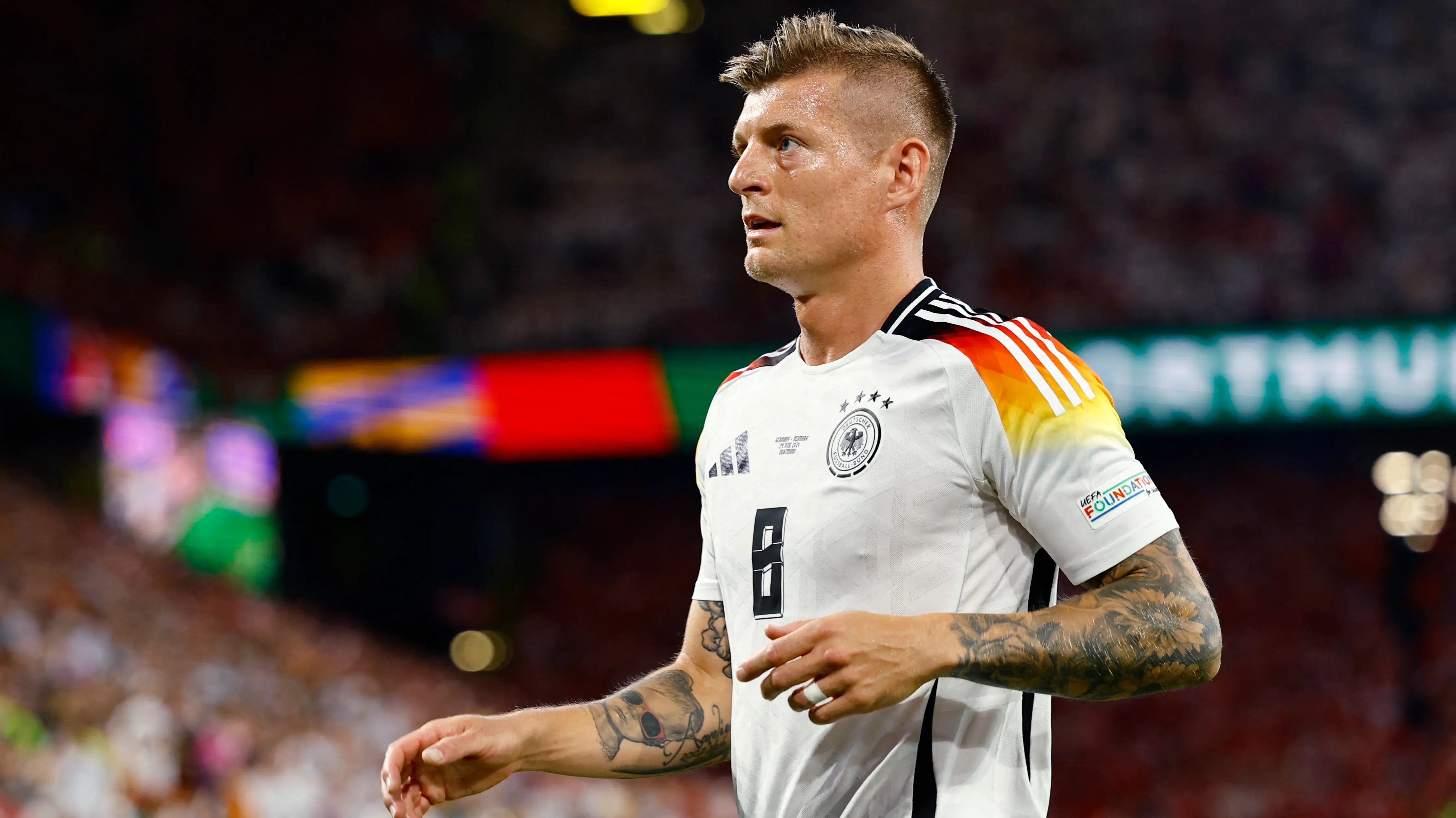 Toni Kroos, en un partido con Alemania durante la Eurocopa 2024 Toni Kroos, en un partido con Alemania durante la Eurocopa 2024