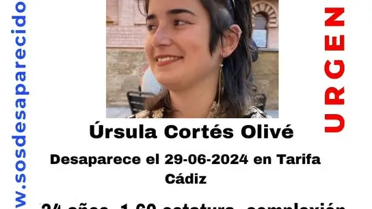 Imagen SOS desaparecida Úrsula Cortés Imagen SOS desaparecida Úrsula Cortés