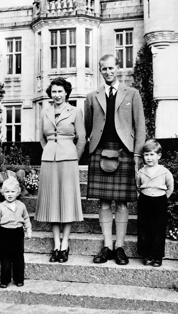 Familia real británica en el Castillo de Balmoral
