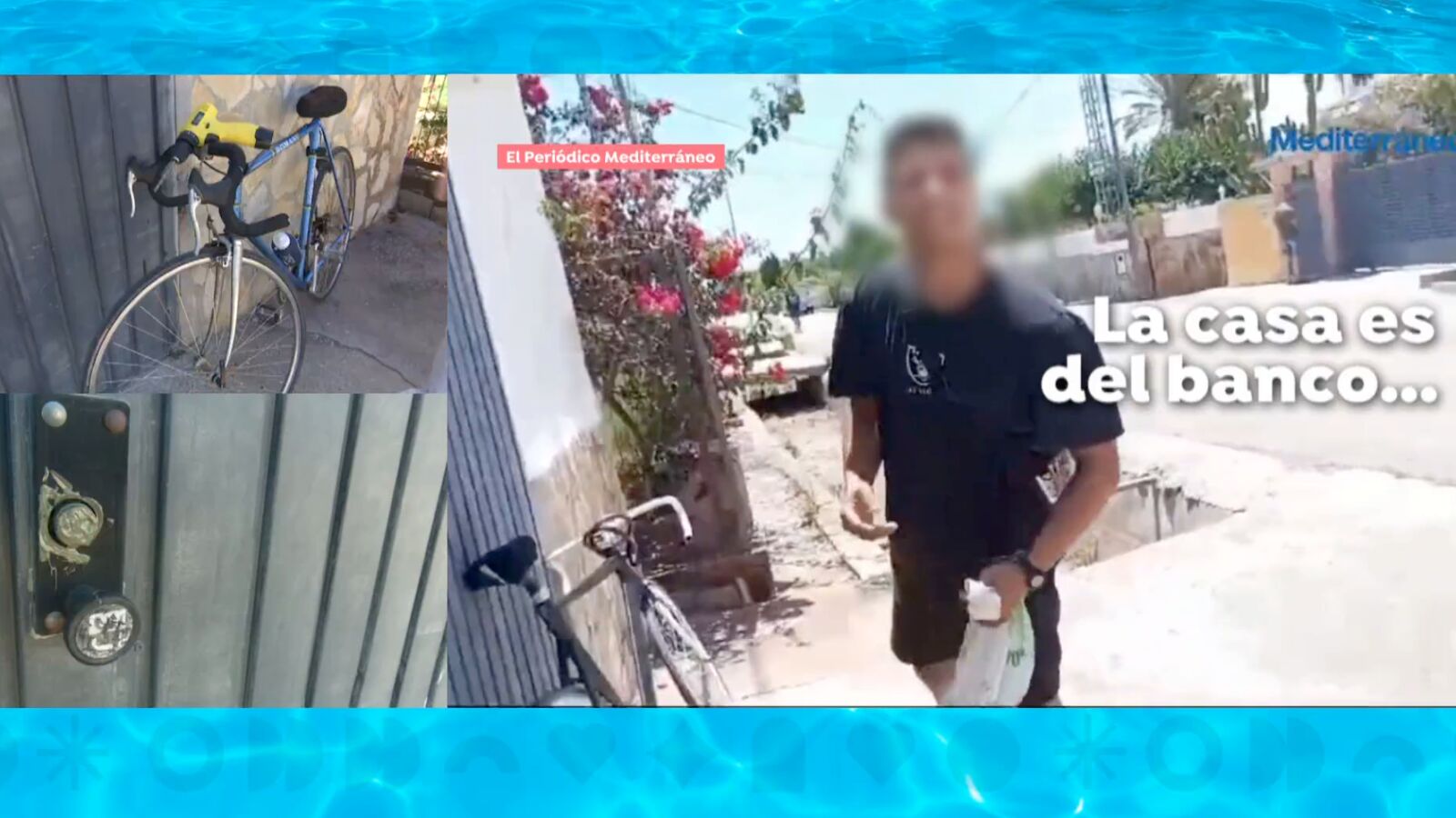 Graba al okupa intentando echar abajo la cerradura de un chalé en Castellón: 