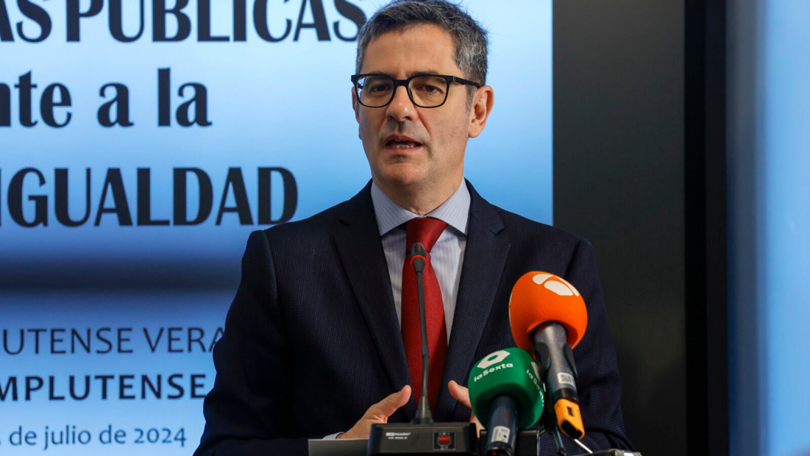 Bolaños critica la decisión del Supremo de no amnistiar a Puigdemont: 