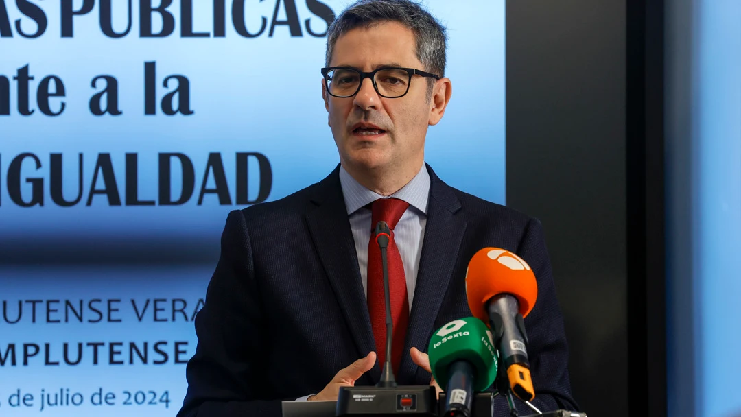 Félix Bolaños, inaugura el curso de verano de la UCM 'Políticas públicas frente a la desigualdad' Félix Bolaños, inaugura el curso de verano de la UCM 'Políticas públicas frente a la desigualdad'