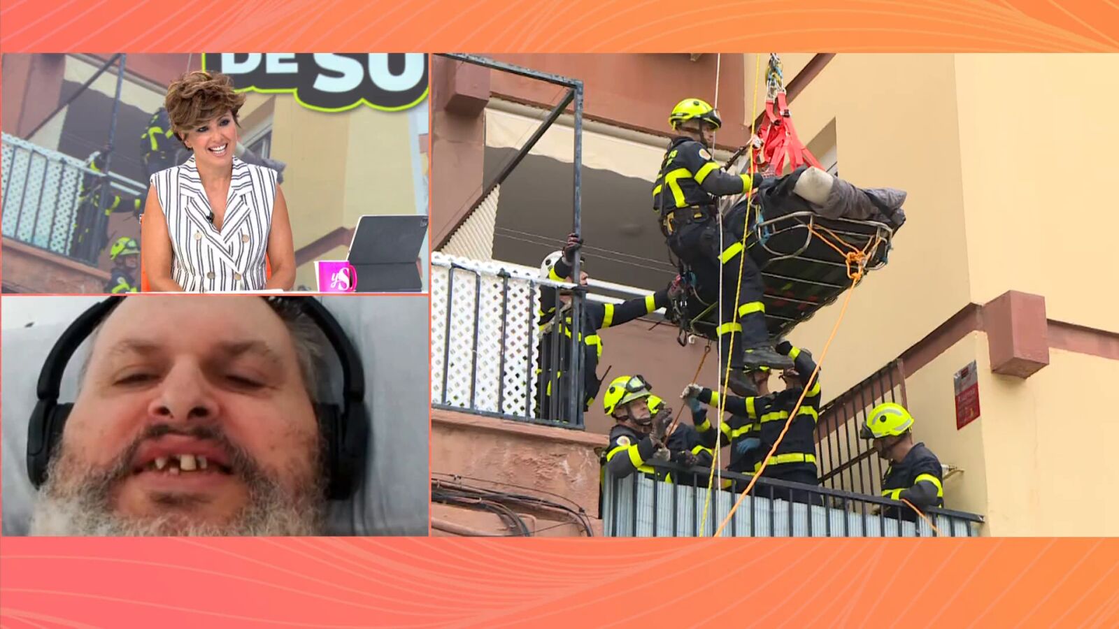 Un hombre con obesidad mórbida, rescatado de su casa: 