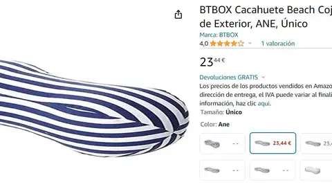 Cojín de playa con forma de cacahuete Cojín de playa con forma de cacahuete