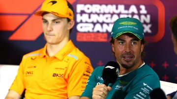 Fernando Alonso en la rueda de prensa de Hungría