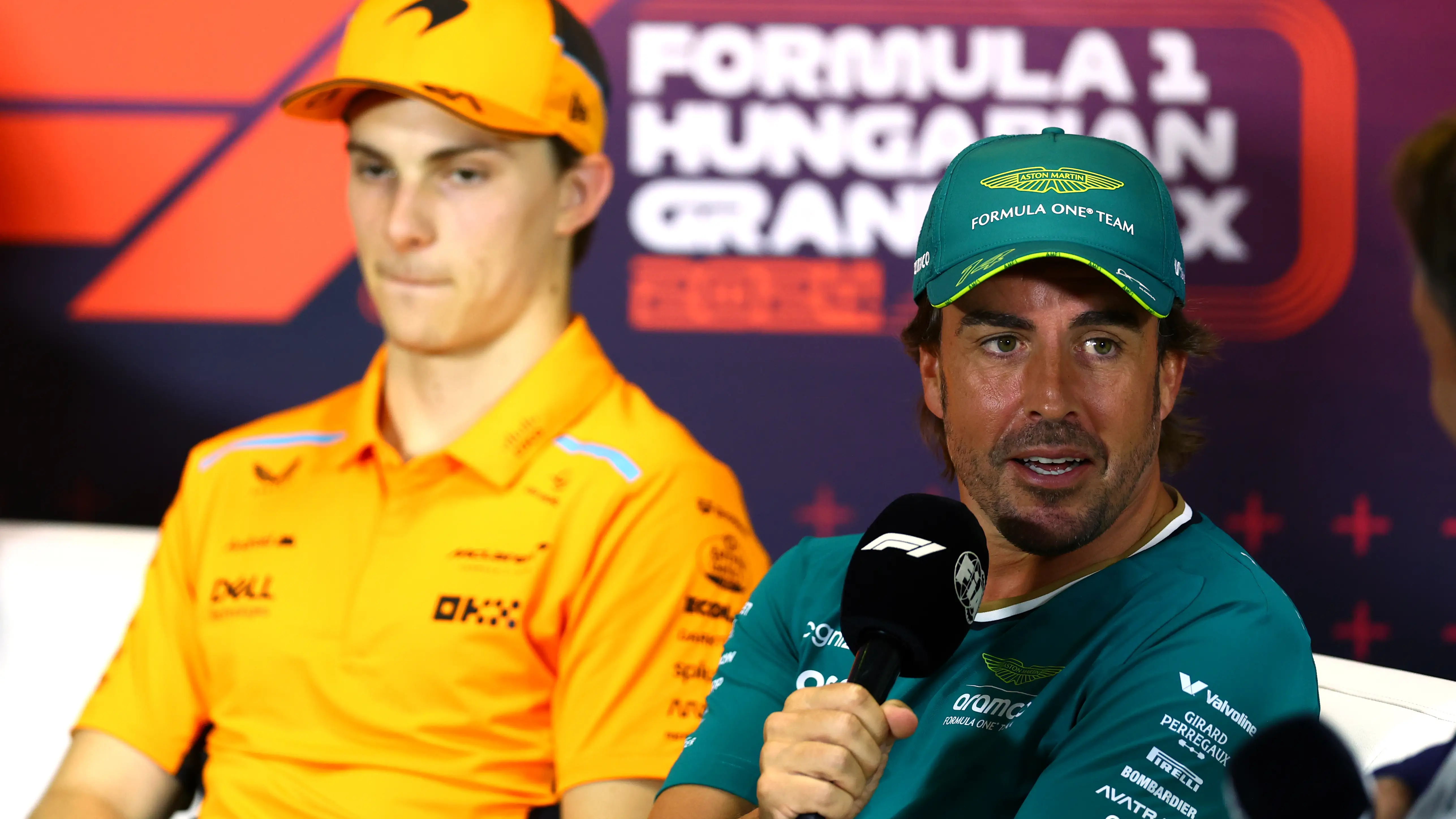 Fernando Alonso en la rueda de prensa de Hungría Fernando Alonso en la rueda de prensa de Hungría
