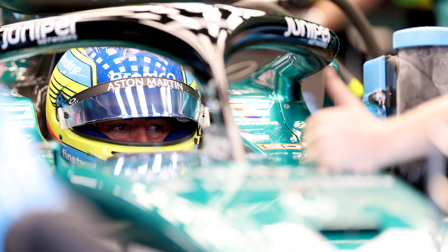 Fernando Alonso durante la clasificación del GP de Hungría 2024 de F1 Fernando Alonso durante la clasificación del GP de Hungría 2024 de F1