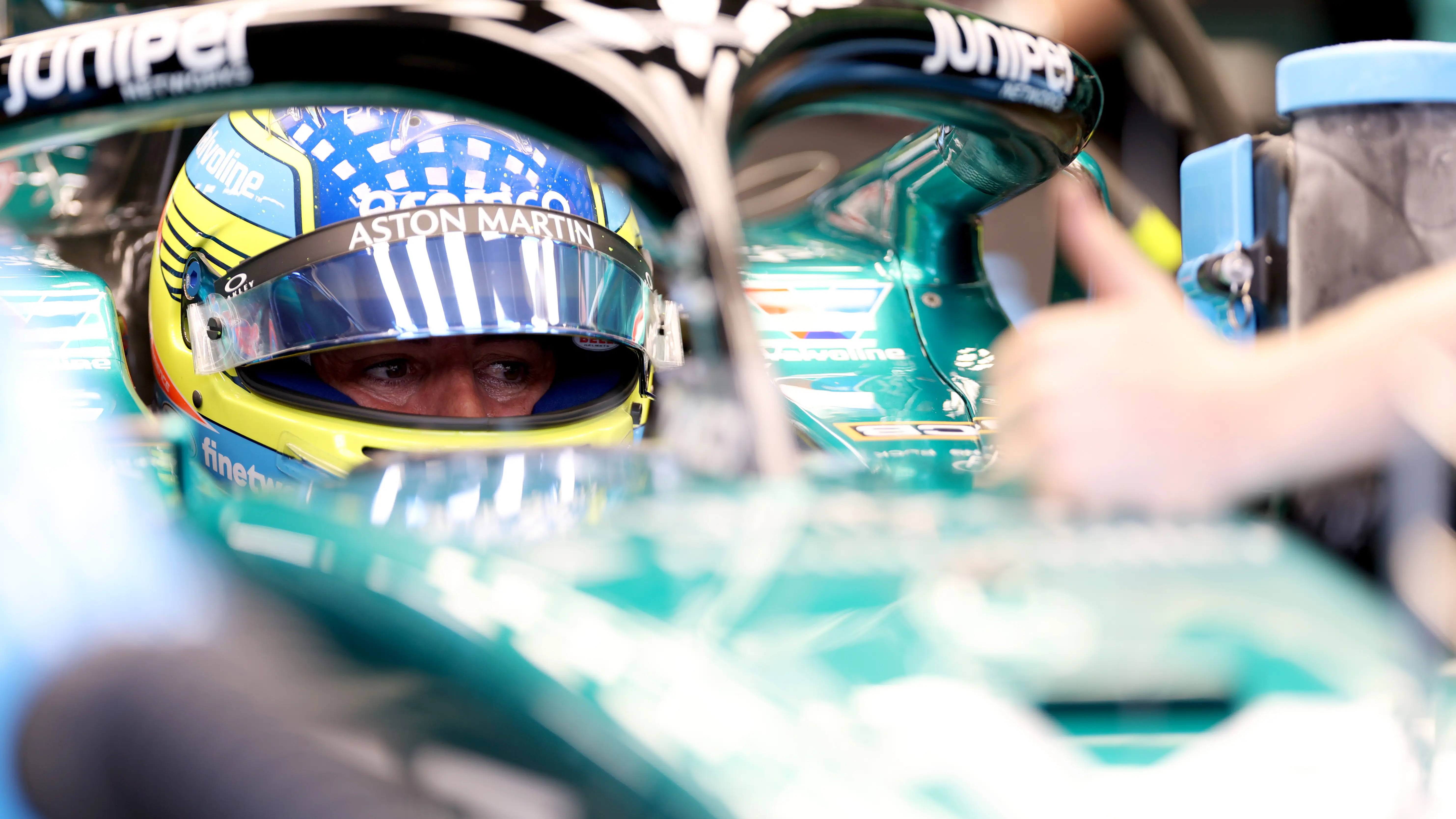Fernando Alonso durante la clasificación del GP de Hungría 2024 de F1 Fernando Alonso durante la clasificación del GP de Hungría 2024 de F1