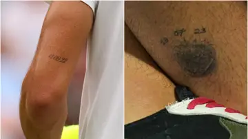 Los tatuajes de Alcaraz por el US Open 2022 y Wimbledon 2023 Los tatuajes de Alcaraz por el US Open 2022 y Wimbledon 2023