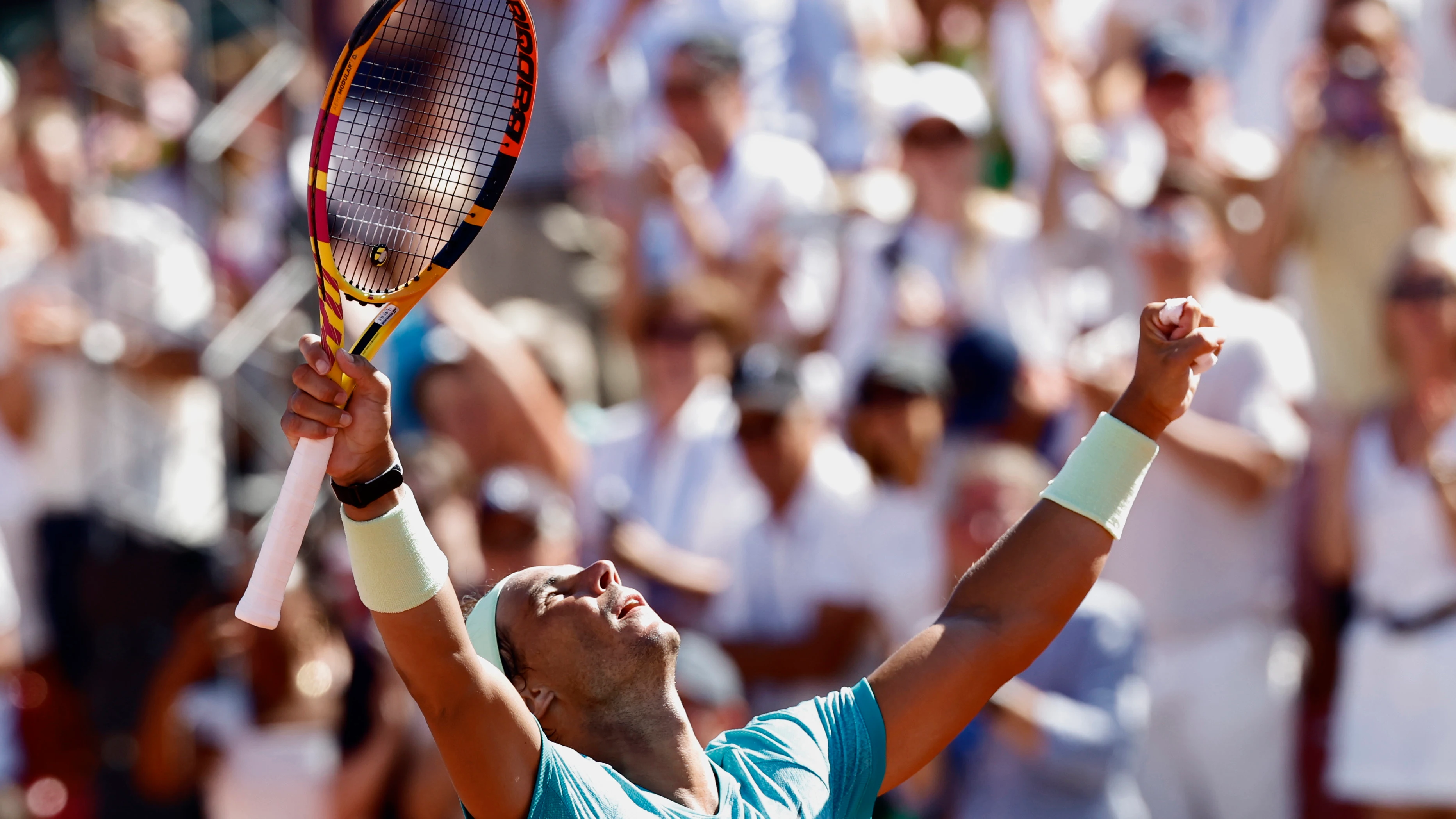 Rafa Nadal celebra su pase a la final del ATP 250 de Bastad Rafa Nadal celebra su pase a la final del ATP 250 de Bastad