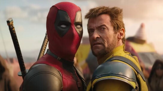 Ryan Reynolds y Hugh Jackman en una escena de Deadpool y Lobezno