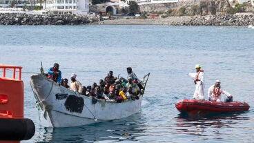 Imagen de archivo de migrantes en Gran Canaria