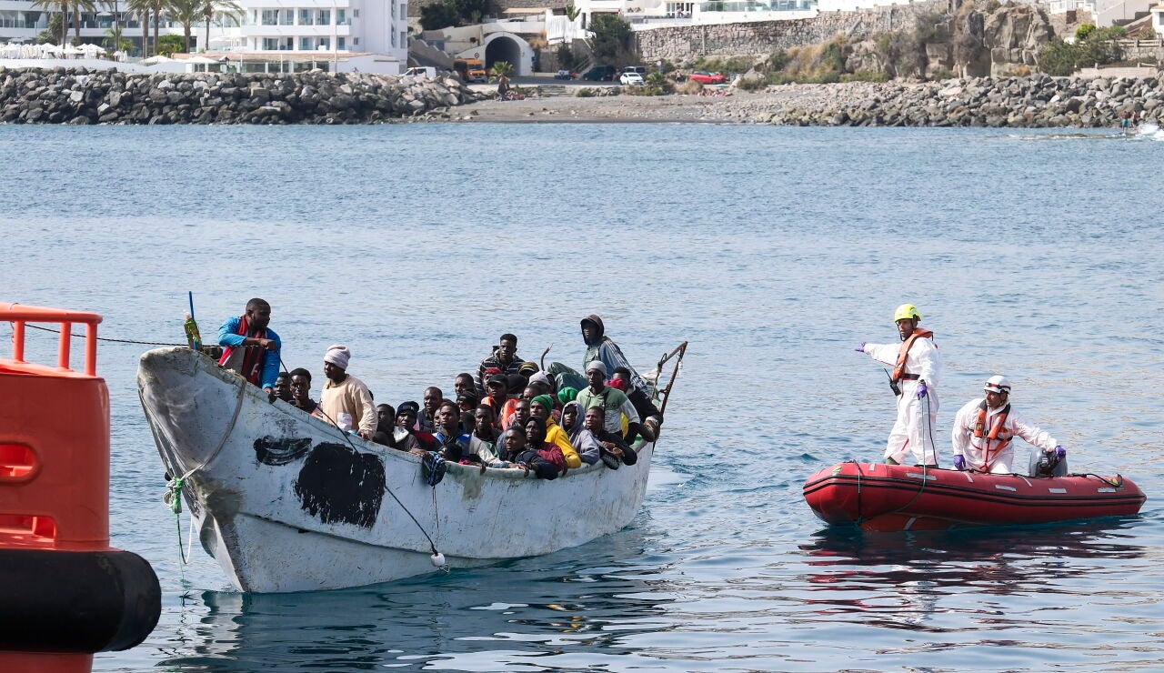 Imagen de archivo de migrantes en Gran Canaria