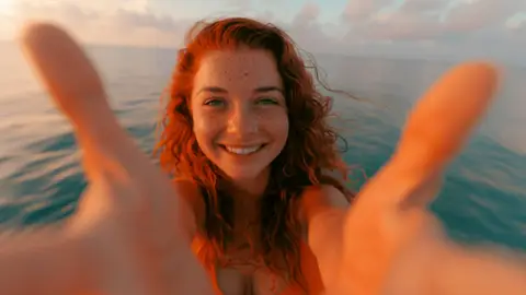 Mujer pelirroja y pecosa Mujer pelirroja y pecosa