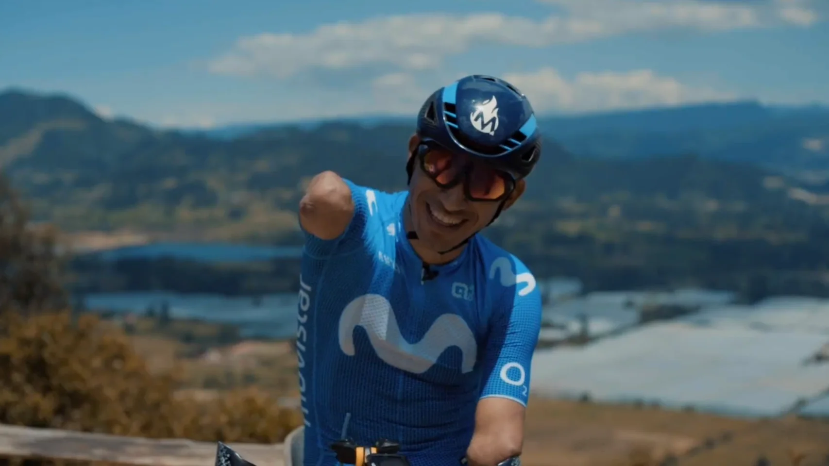 Juan José Florián 'Mochoman' en acción con Movistar Juan José Florián 'Mochoman' en acción con Movistar