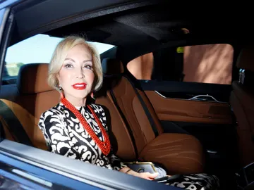 Carmen Lomana en un coche Carmen Lomana en un coche
