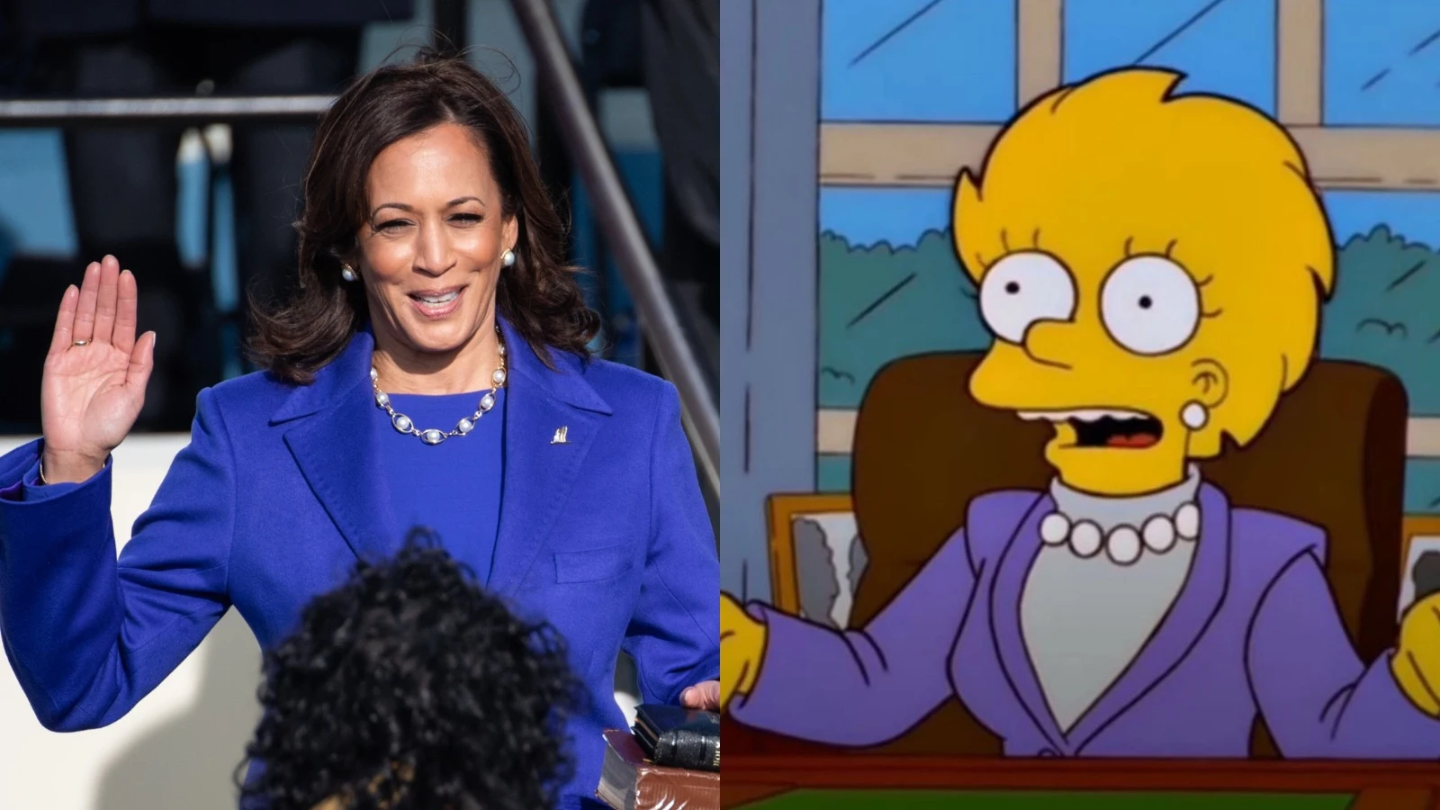 Kamala Harris y Lisa Simpson