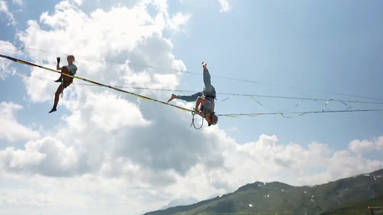 David Palomo se hace con el primer puesto en la disciplina de Freestyle Highline: "Me siento c&oacute;modo cuando estoy en la l&iacute;nea"