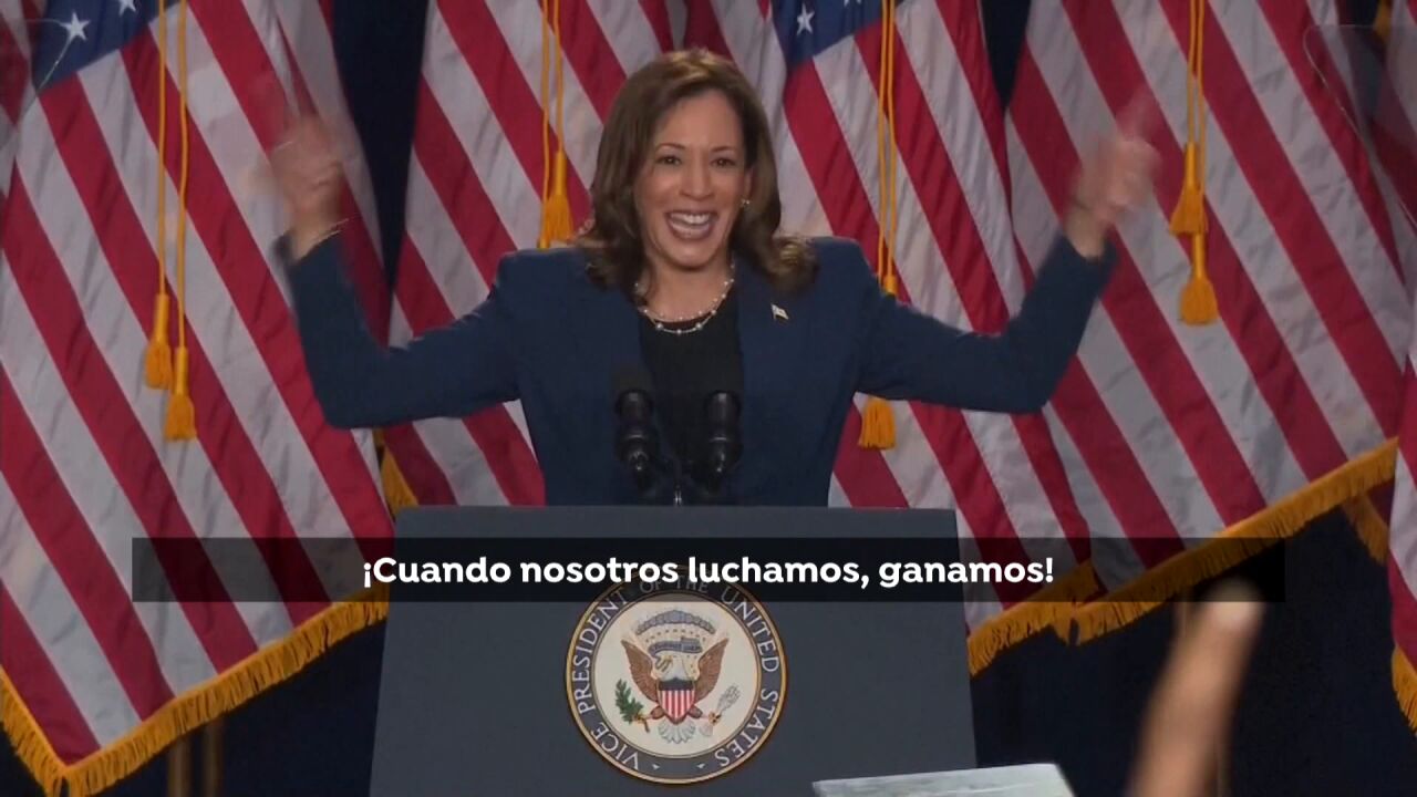 Kamala Harris en su primer mitin: "Es mi intención salir a ganar esta nominación y ganar"