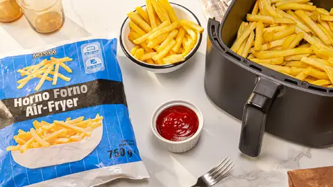 Patatas fritas de Mercadona hechas en la freidora de aire Patatas fritas de Mercadona hechas en la freidora de aire