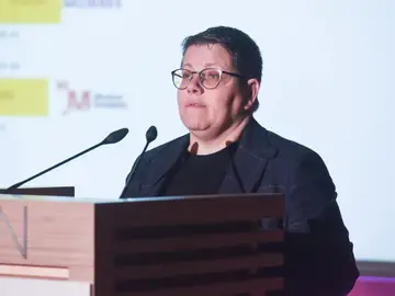La directora del Instituto de Mujeres, Isabel García, interviene durante la presentación de la 20 edición del festival Ellas Crean La directora del Instituto de Mujeres, Isabel García, interviene durante la presentación de la 20 edición del festival Ellas Crean
