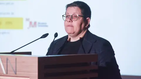 La directora del Instituto de Mujeres, Isabel García, interviene durante la presentación de la 20 edición del festival Ellas Crean La directora del Instituto de Mujeres, Isabel García, interviene durante la presentación de la 20 edición del festival Ellas Crean