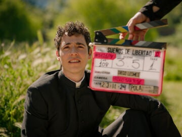 Pablo B&eacute;jar antes de empezar la secuencia de Sue&ntilde;os de libertad. 