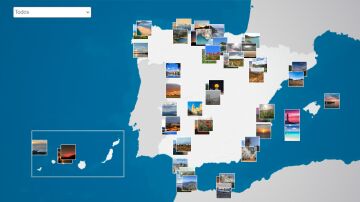 Mapa de las imágenes de 'Tu Tiempo' en toda España