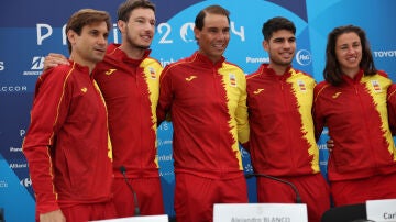 Los integrantes del equipo olímpico español de tenis en los JJOO de París 2024