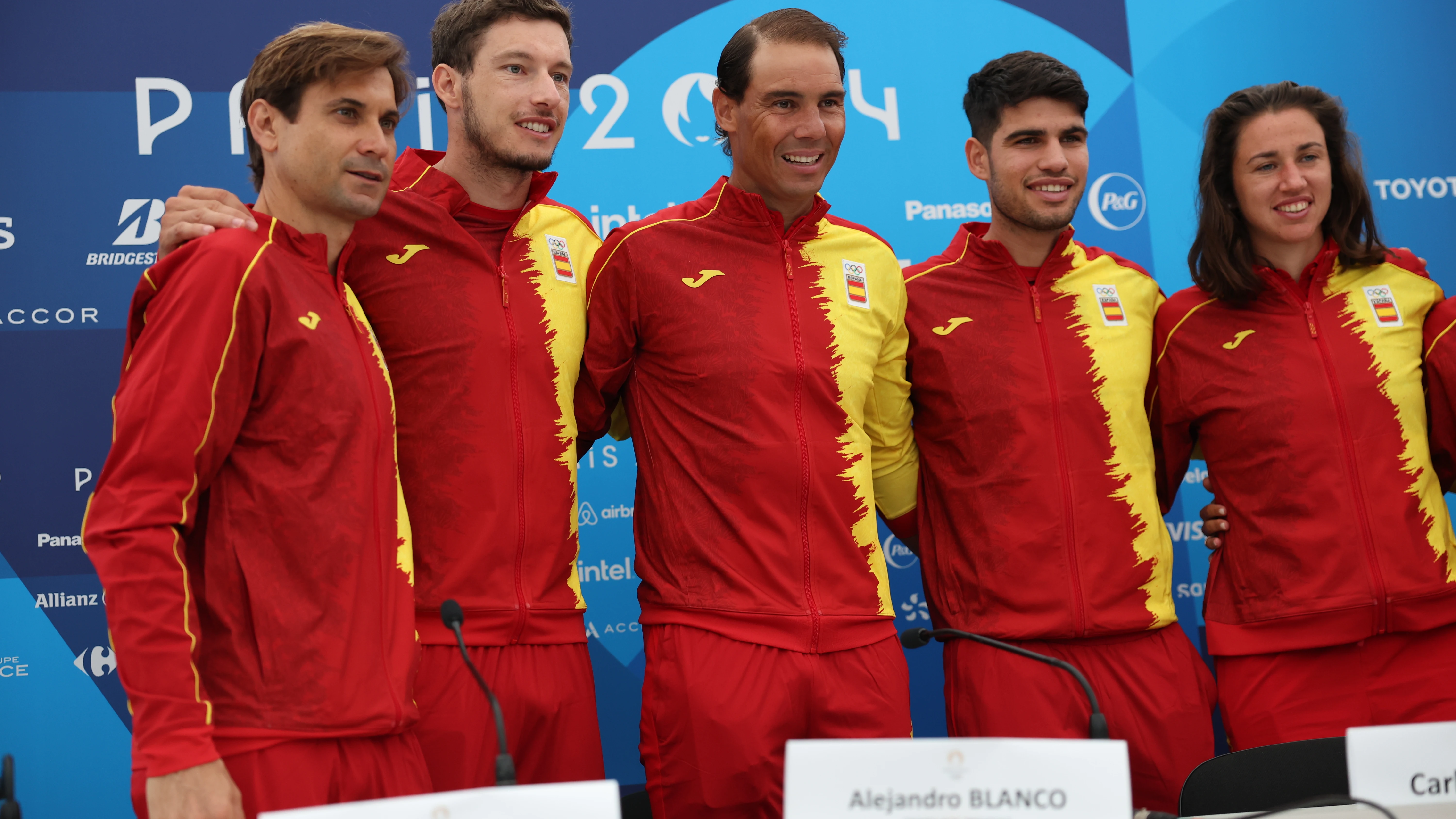 Los integrantes del equipo ol&iacute;mpico espa&ntilde;ol de tenis en los JJOO de Par&iacute;s 2024