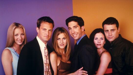 Friends: Lisa Kudrow, Matthew Perry, Jennifer Aniston, David Schwimmer, Courteney Cox, Matt LeBlanc en 1997