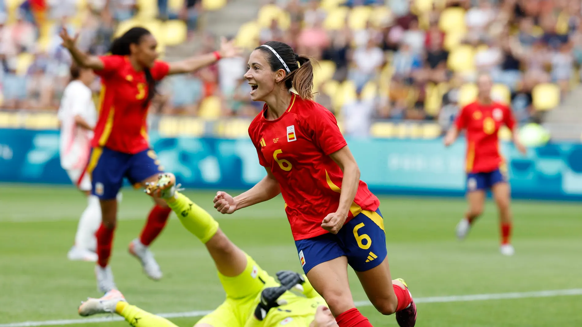 Aitana Bonmatí celebra su gol ante Japón Aitana Bonmatí celebra su gol ante Japón