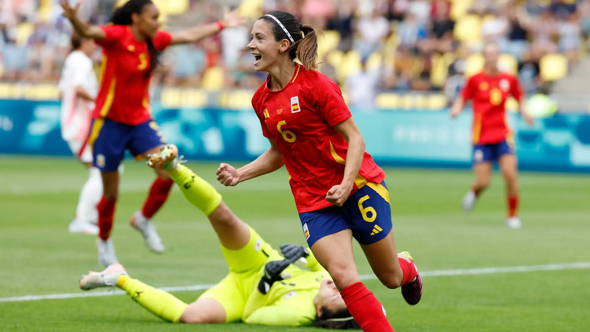 Aitana Bonmatí celebra su gol ante Japón Aitana Bonmatí celebra su gol ante Japón