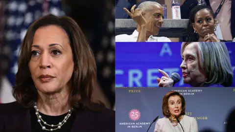Imagen de los apoyos fundamentales con los que cuenta Kamala Harris en su carrera presidencial. Imagen de los apoyos fundamentales con los que cuenta Kamala Harris en su carrera presidencial.