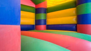 Un castillo hinchable