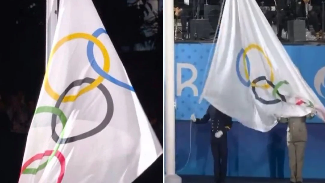 El error de Par&iacute;s 2024 al izar la bandera ol&iacute;mpica al rev&eacute;s