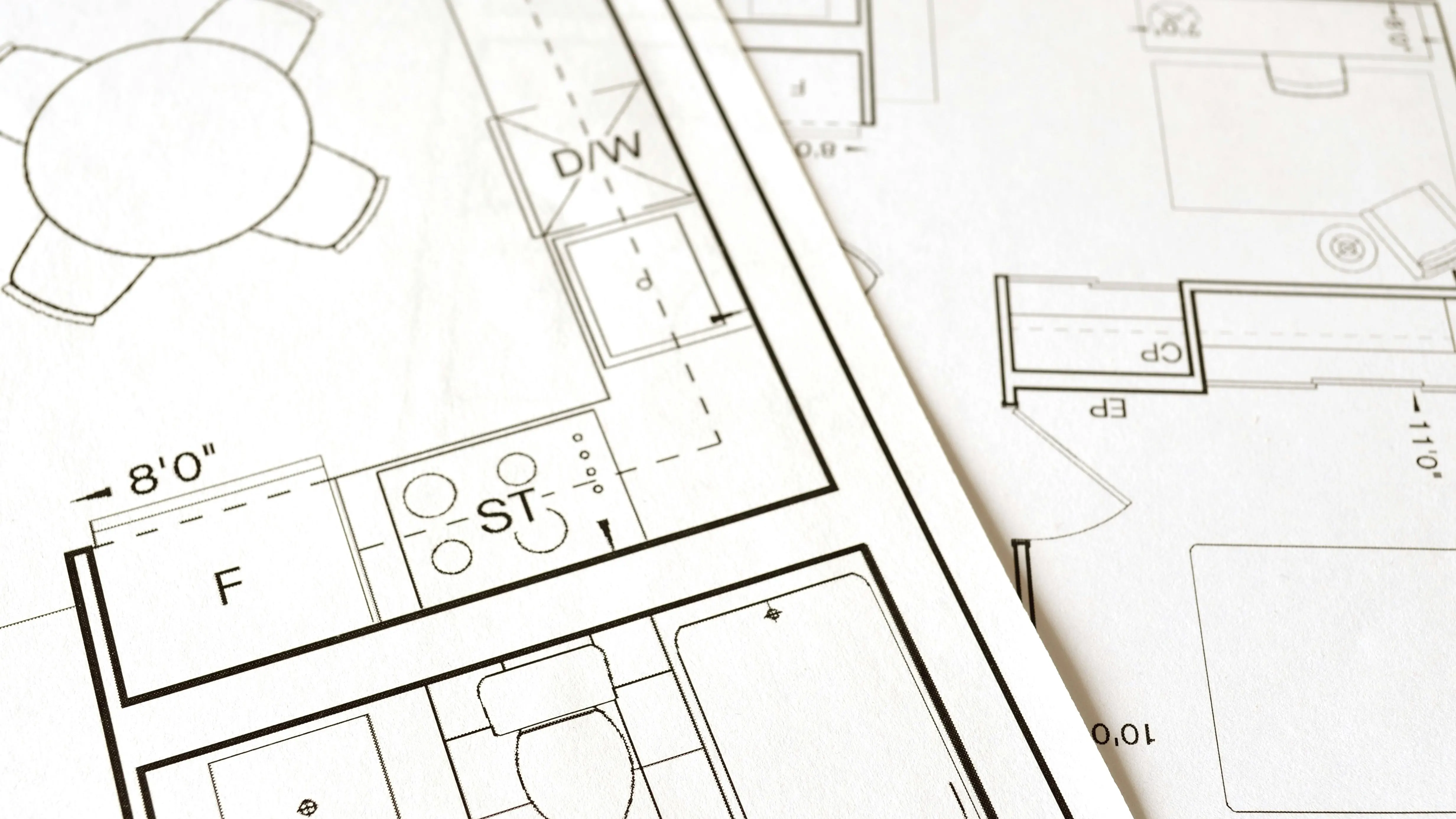 Imagen de archivo de un plano de una vivienda. Imagen de archivo de un plano de una vivienda.