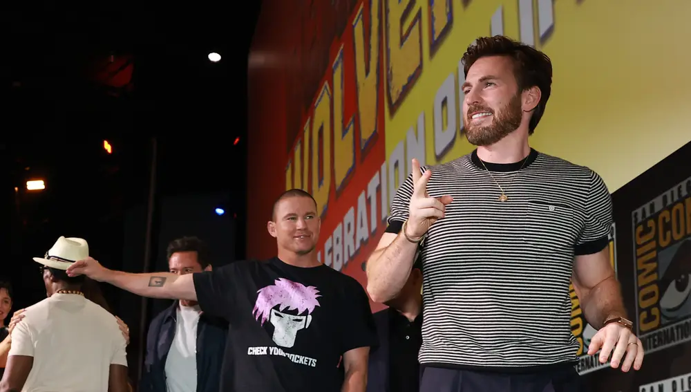 Chris Evans junto a Channing Tatum en la Comic-Con de San Diego Chris Evans junto a Channing Tatum en la Comic-Con de San Diego