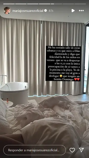 Historia de Instagram de María José Suárez Historia de Instagram de María José Suárez