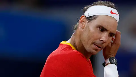 Rafa Nadal en su debut de dobles en los Juegos Olímpicos de París 2024 Rafa Nadal en su debut de dobles en los Juegos Olímpicos de París 2024