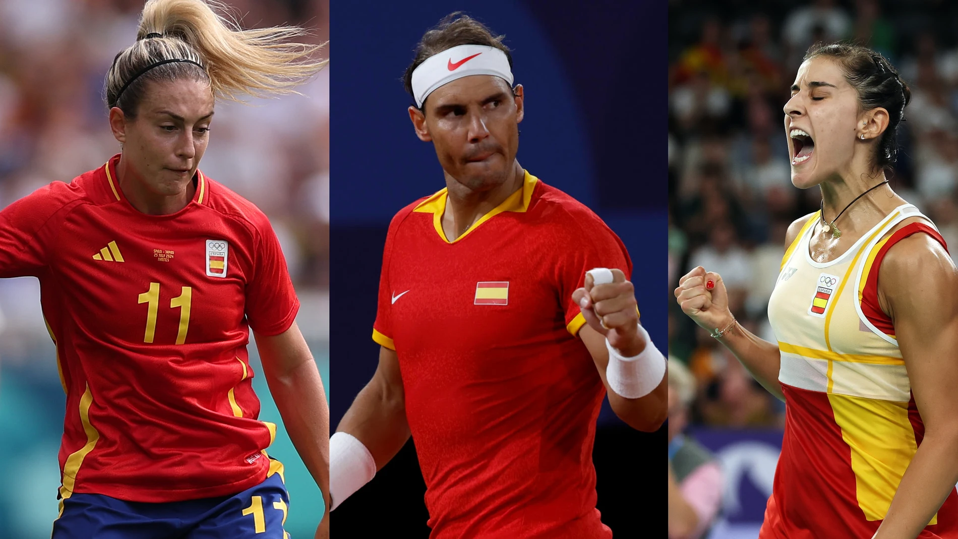 Alexia Putellas, Rafa Nadal y Carolina Marín Alexia Putellas, Rafa Nadal y Carolina Marín