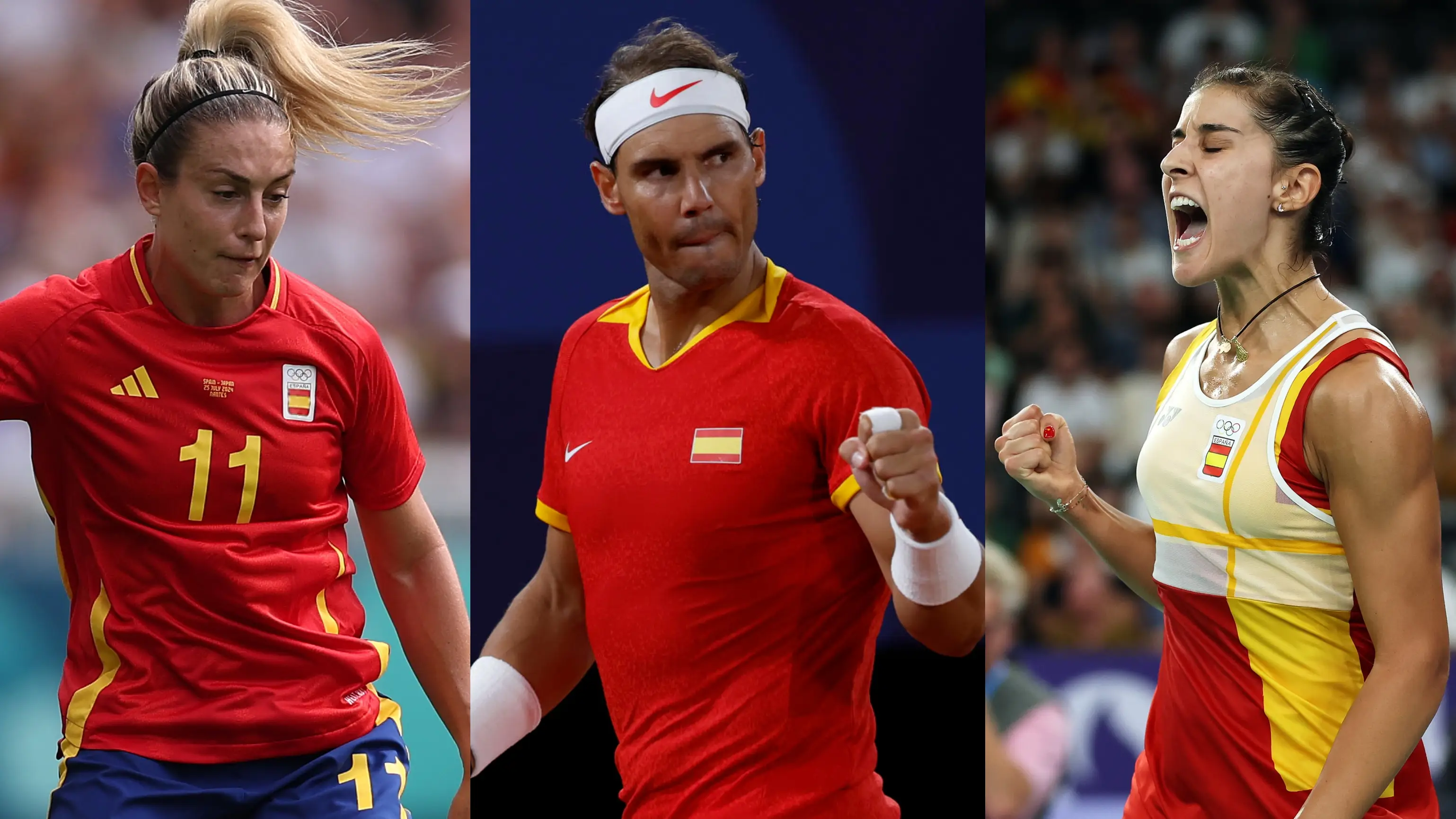 Alexia Putellas, Rafa Nadal y Carolina Marín Alexia Putellas, Rafa Nadal y Carolina Marín