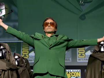 Robert Downey Jr. anunciando su papel de Victor Von Doom Robert Downey Jr. anunciando su papel de Victor Von Doom