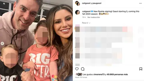 Pau Gasol y Cat McDonnell están esperando su tercer hijo Pau Gasol y Cat McDonnell están esperando su tercer hijo