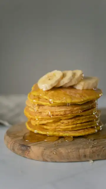 Unas tortitas con plátano Unas tortitas con plátano