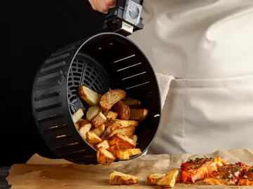Un plato cocinado en la airfryer Un plato cocinado en la airfryer