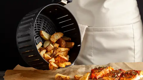 Un plato cocinado en la airfryer Un plato cocinado en la airfryer