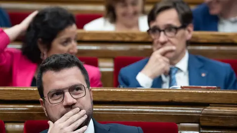 Pere Aragonès (ERC) y Salvador Illa (PSC) Pere Aragonès (ERC) y Salvador Illa (PSC)